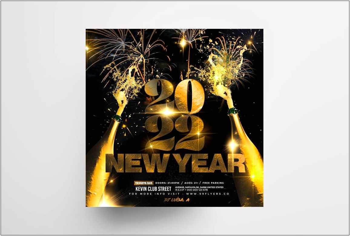 New Years Eve Party Poster Templates Free