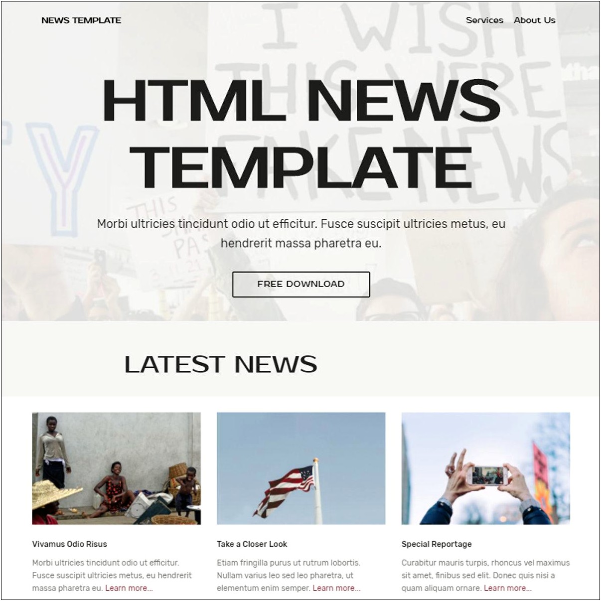 News Time Magazine Blog Html Template Free Download