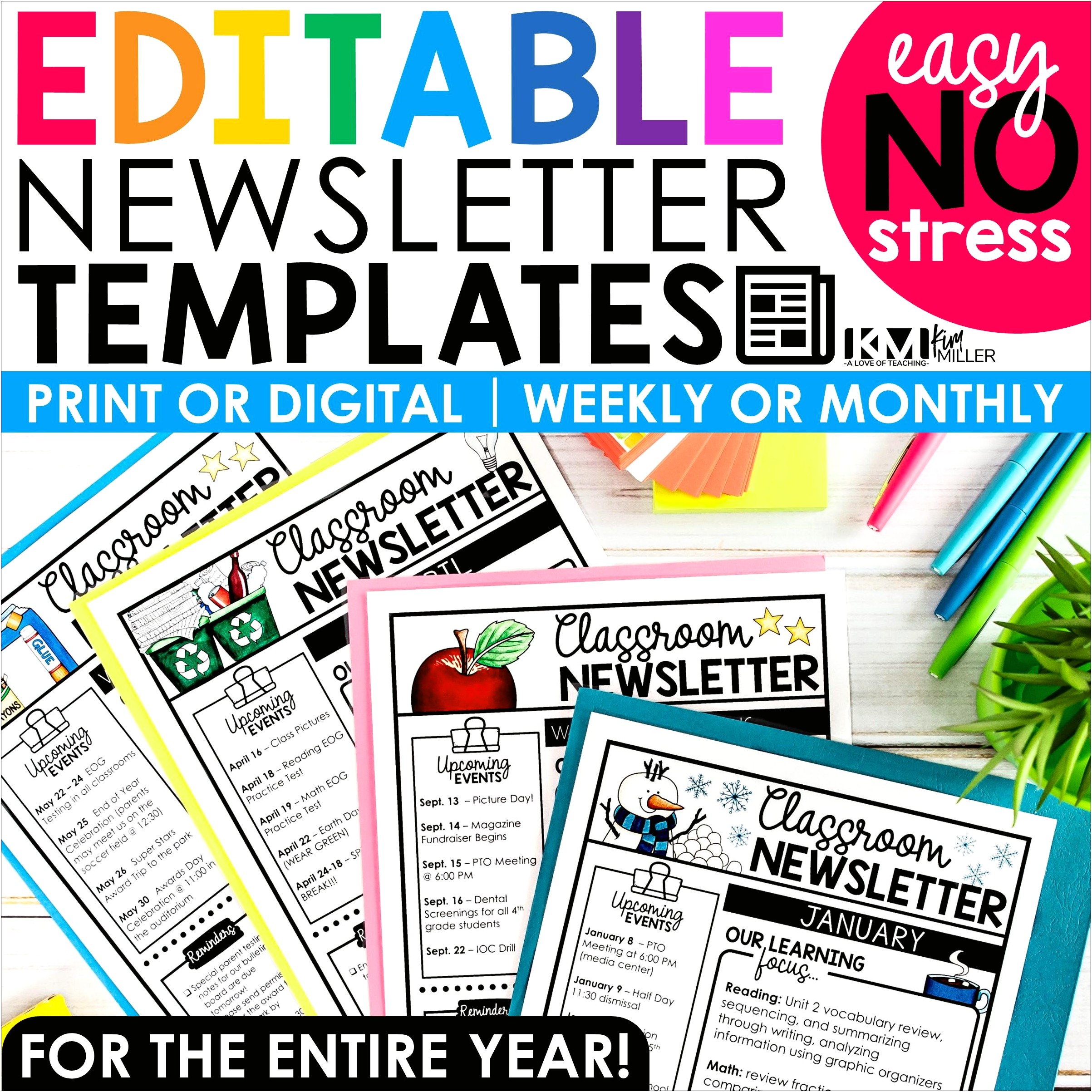 Newsletter Templates Free For Parents From Teachers