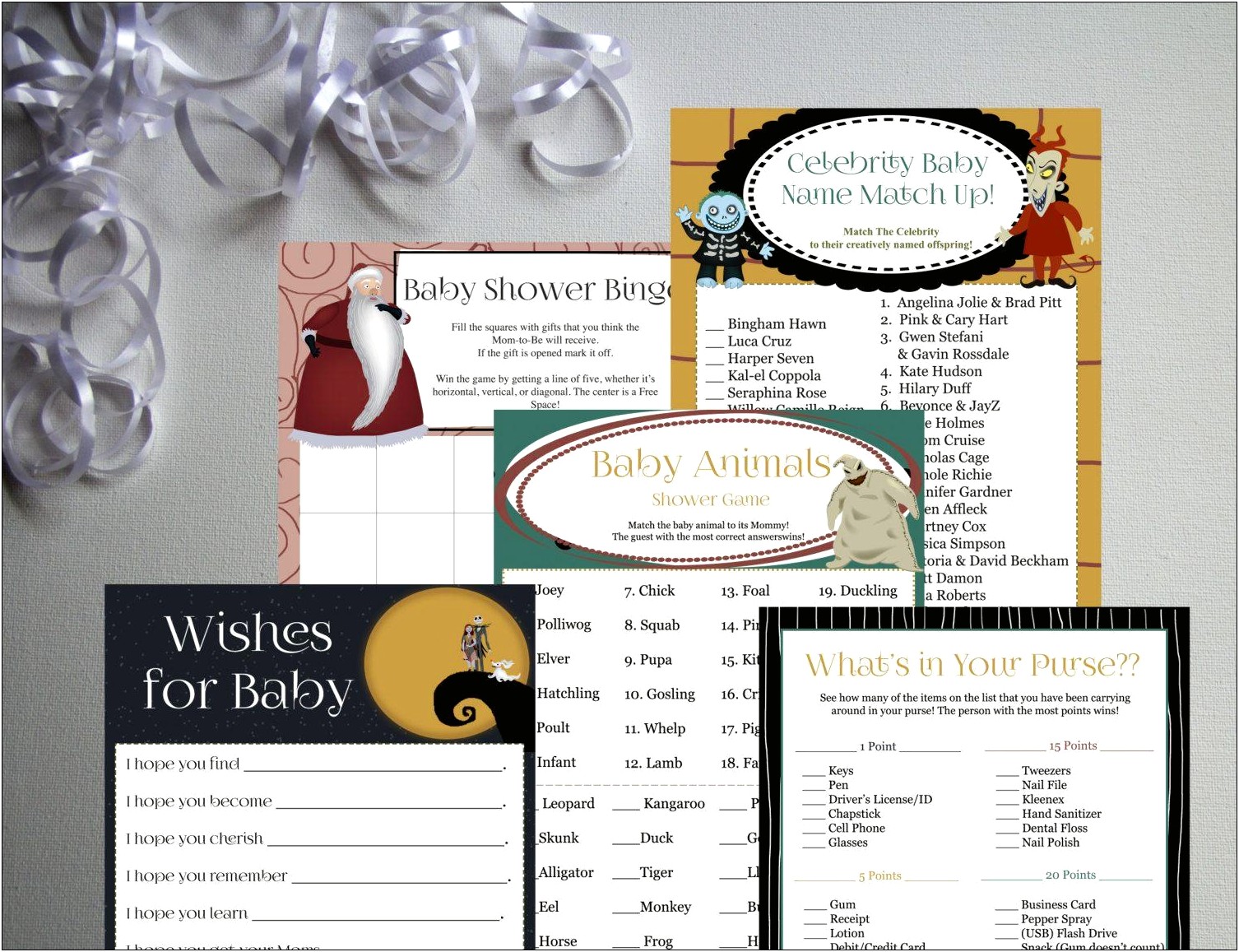 Nightmare Before Christmas Baby Shower Template Free