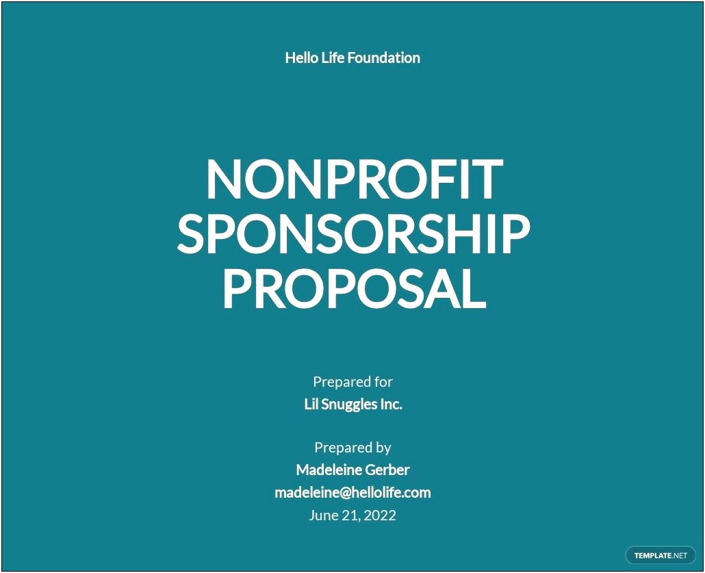 Non Profit Project Proposal Word Template Free