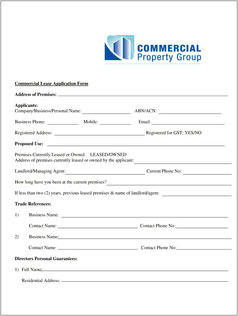 Nsw Commercial Lease Agreement Template Free Pdf