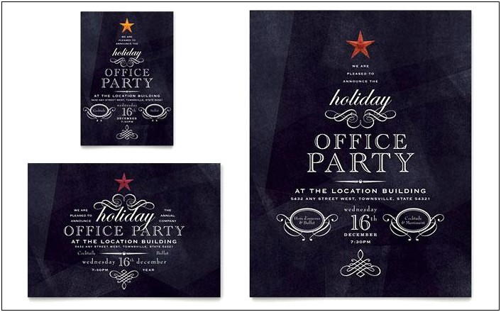 Office Christmas Party Flyer Templates Free