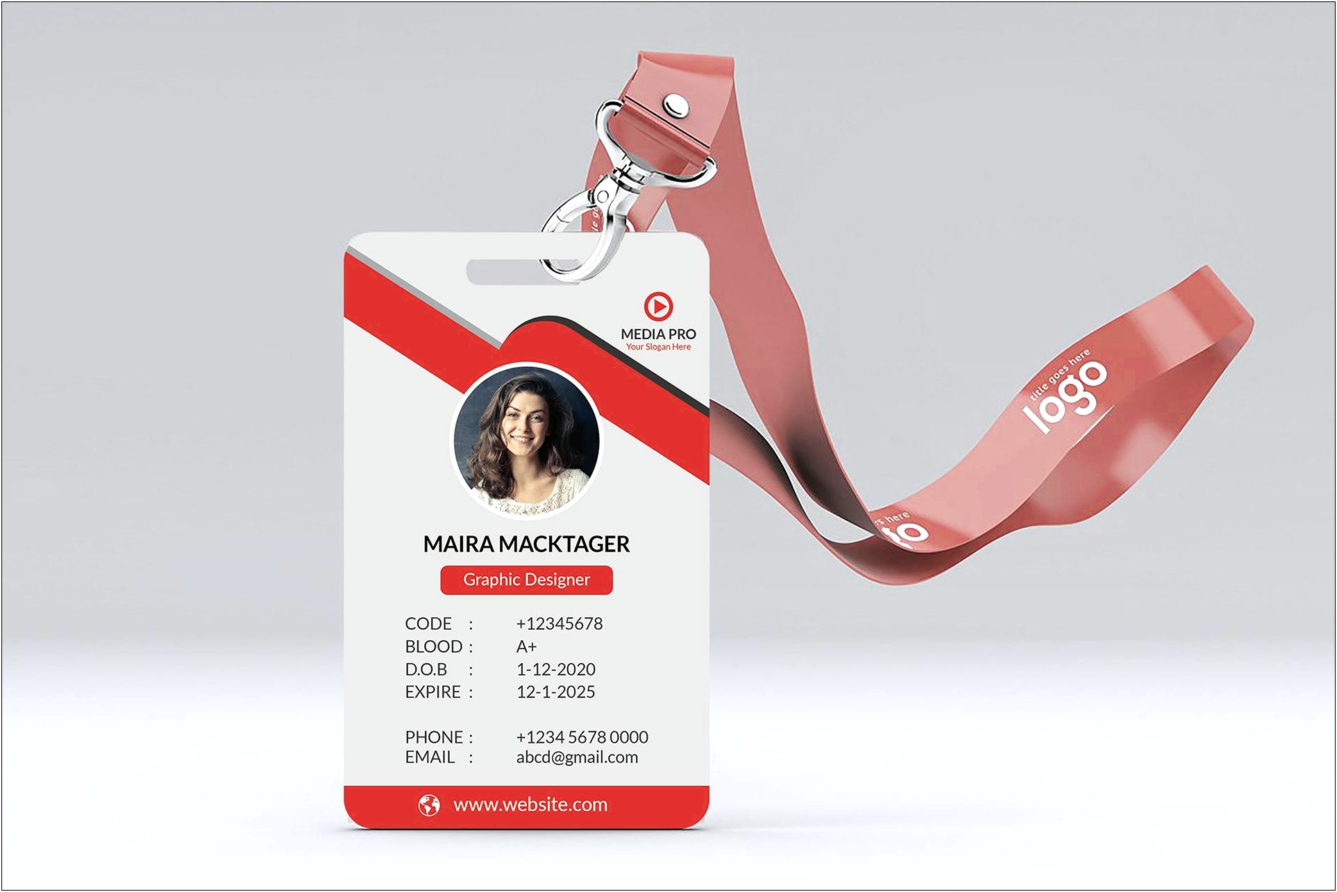 Office Id Card Template Psd File Free Download