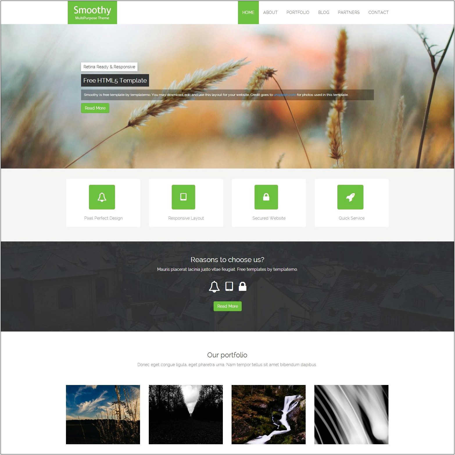 One Page Html5 Bootstrap Template Free