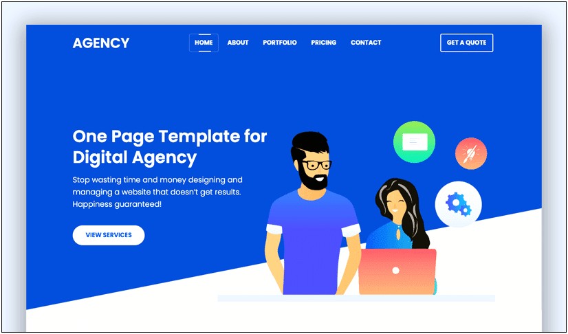 One Page Portfolio Html Template Free Download