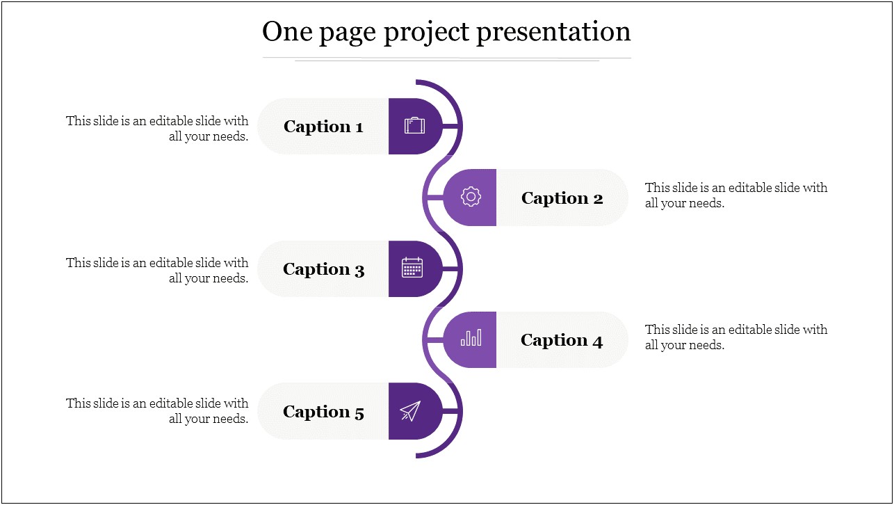 One Page Ppt Template Free Project Management