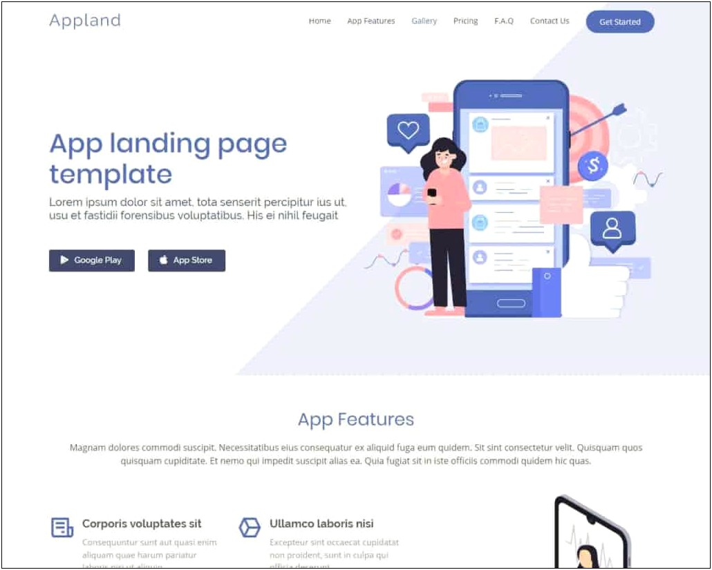 One Page Template Bootstrap 4 Free