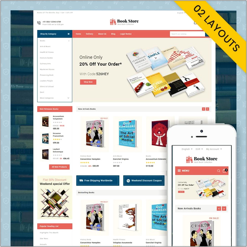 Online Book Shopping Templates Free Download