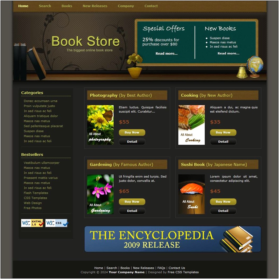 Online Bookstore Template In Php Free Download