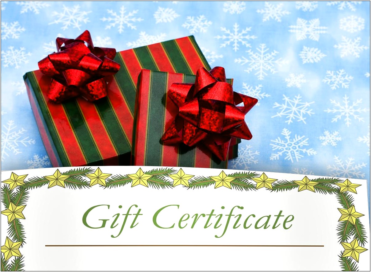 Online Christmas Gift Certificate Templates Free