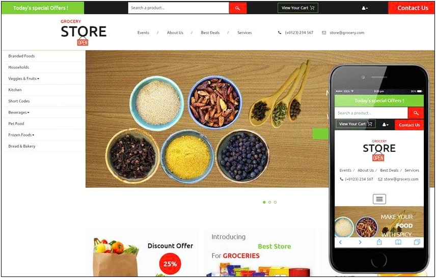 Online Grocery Shopping Psd Templates Free Download