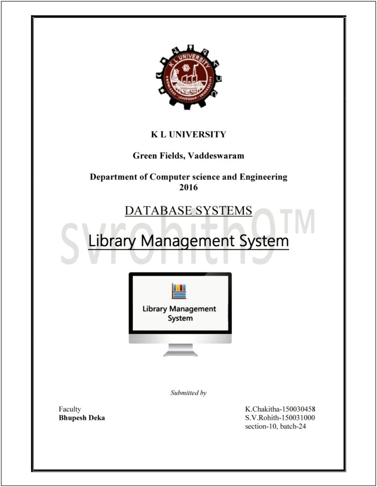 Online Library Management System Template Free Download