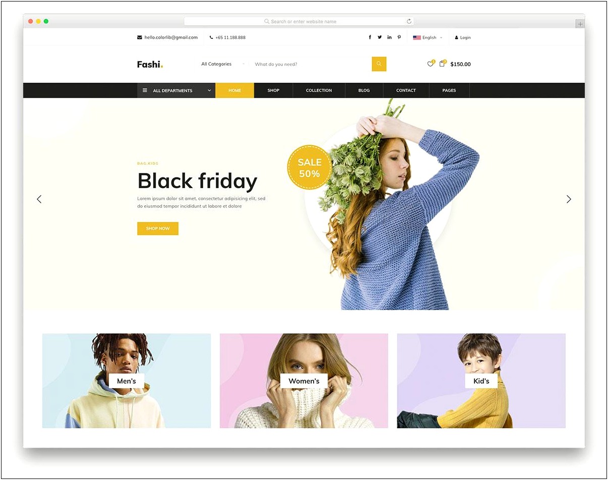 Online Shopping Bootstrap Templates Free Download