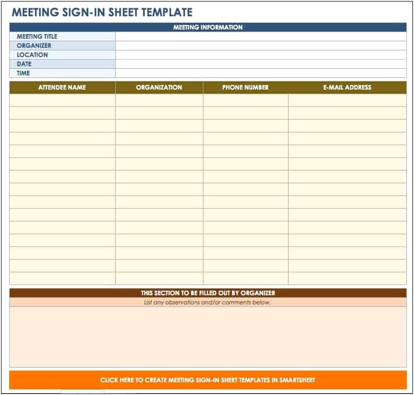 Open House Sign In Sheet Template Free