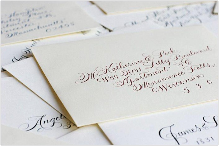Outer And Inner Envelopes Wedding Invitations