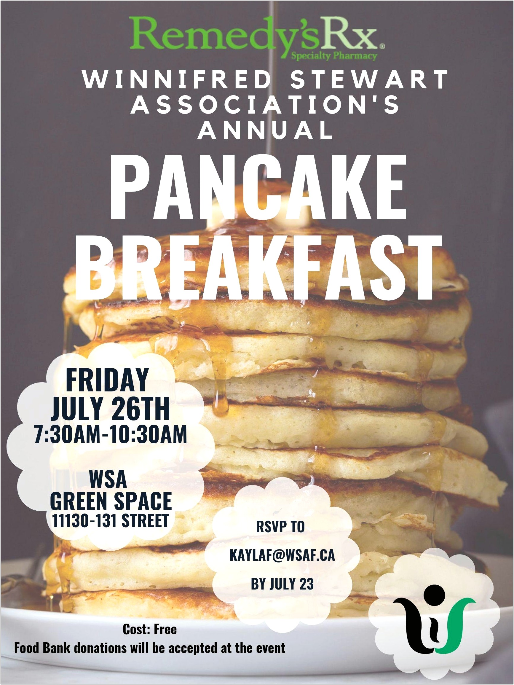Pancake Breakfast Fundraiser Flyer Template Free