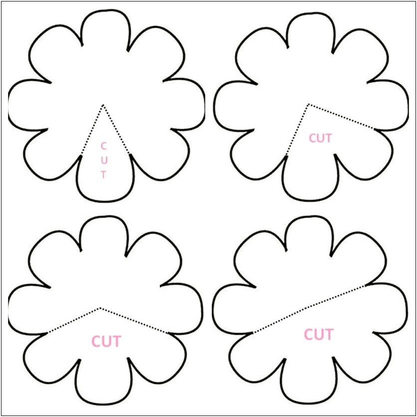 Paper Flower Free Template With Petal Count