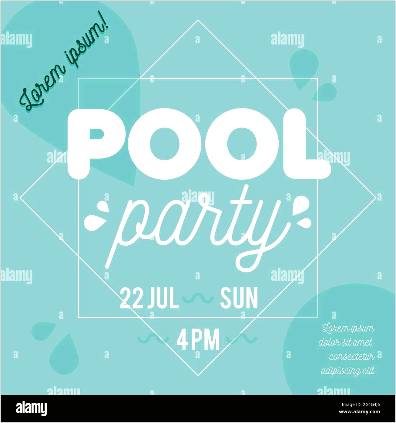 Party Menu Template Free Pool Party Dream Catcher
