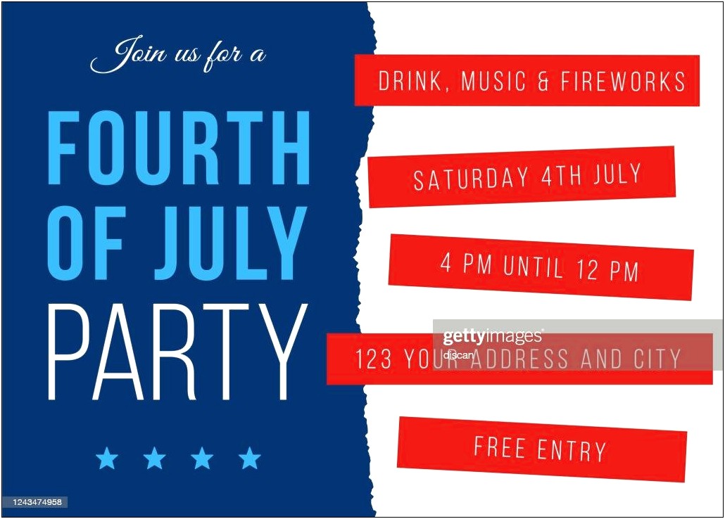 Patriotic 4th Of July Flyer Template Free