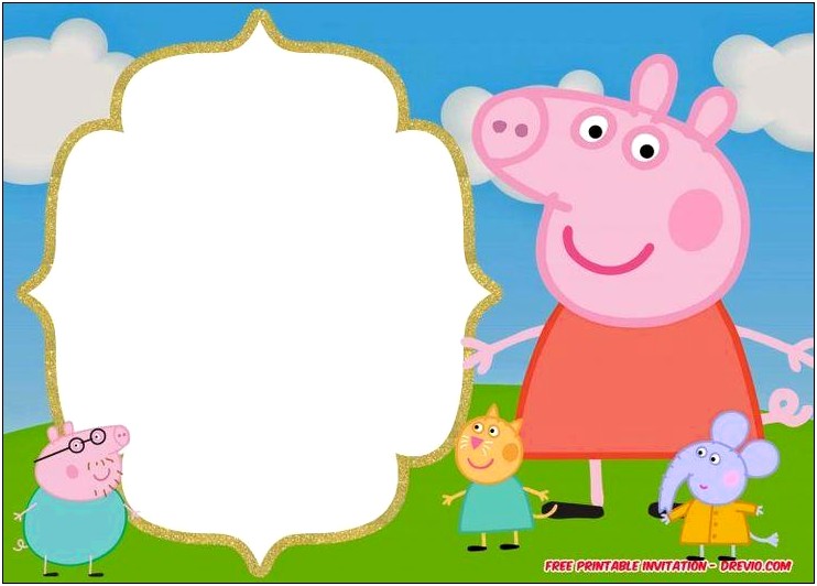 Peppa Pig Template For Cake Free Download