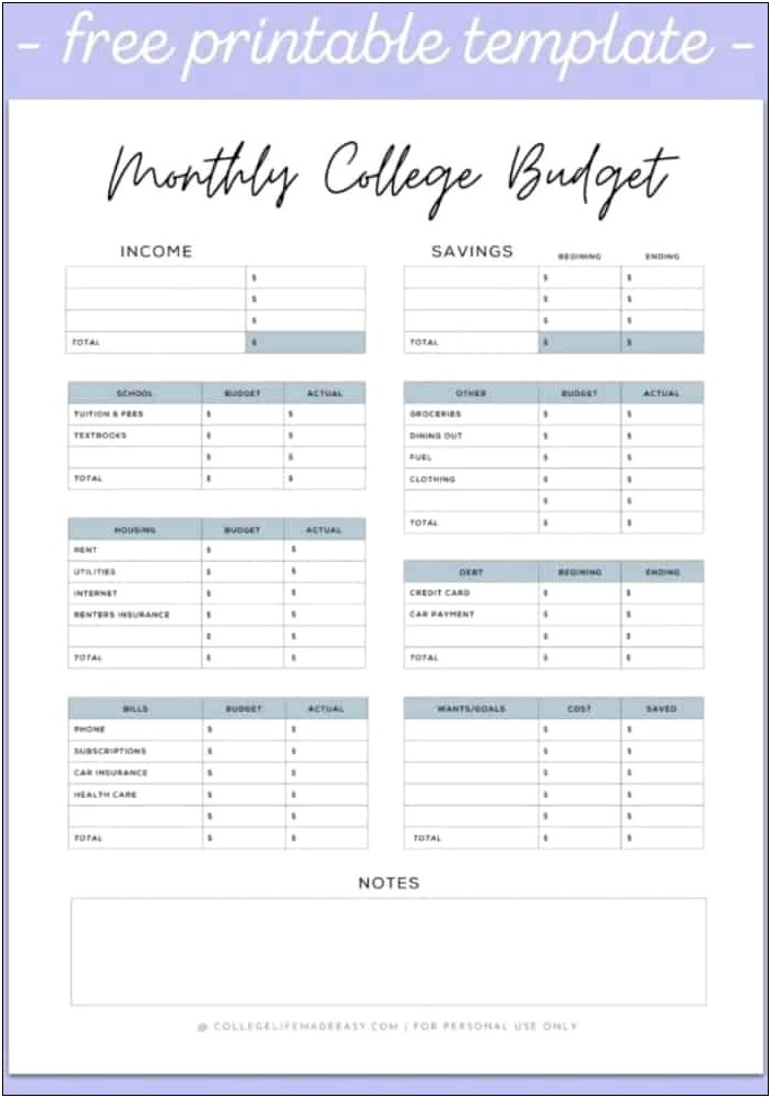 Personal Budget Template Free Download Dave Ramsey