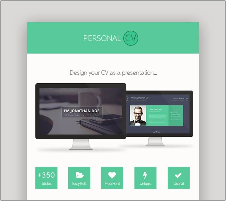 Personal Cv Powerpoint Template Ppt Free Download