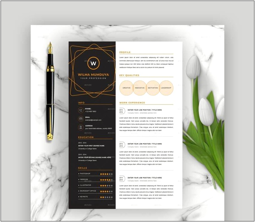 Personal Profile Design Template Word Free Download