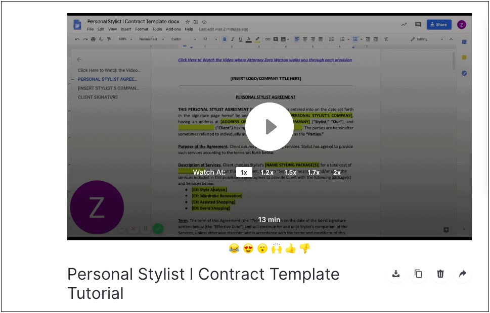 Personal Stylist Service Contract Template For Free