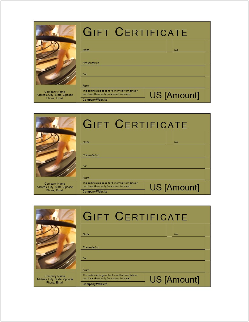 Personal Training Gift Voucher Template Free