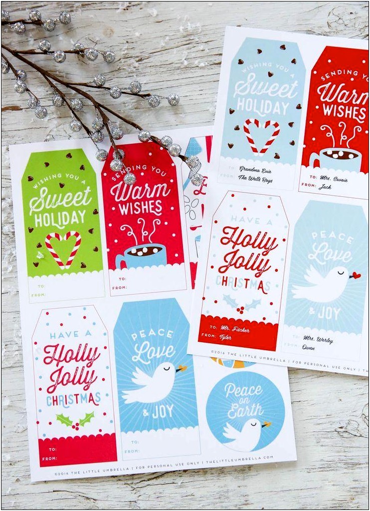 Personalized Christmas Gift Tag Templates Free