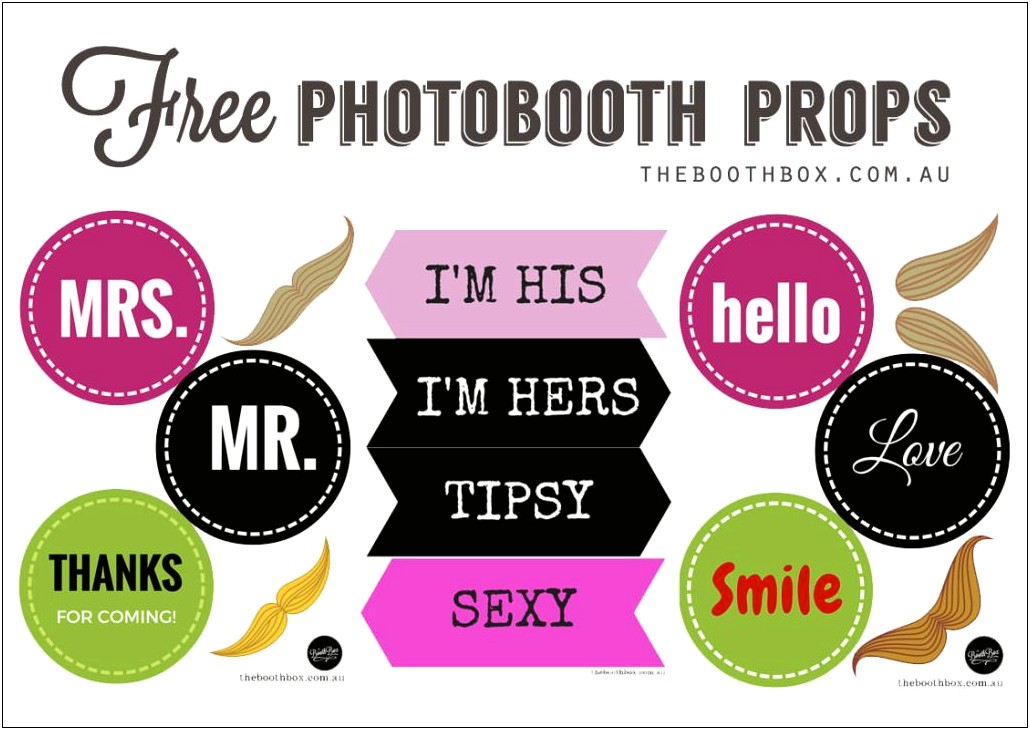 Photo Booth Wedding Template Free Download