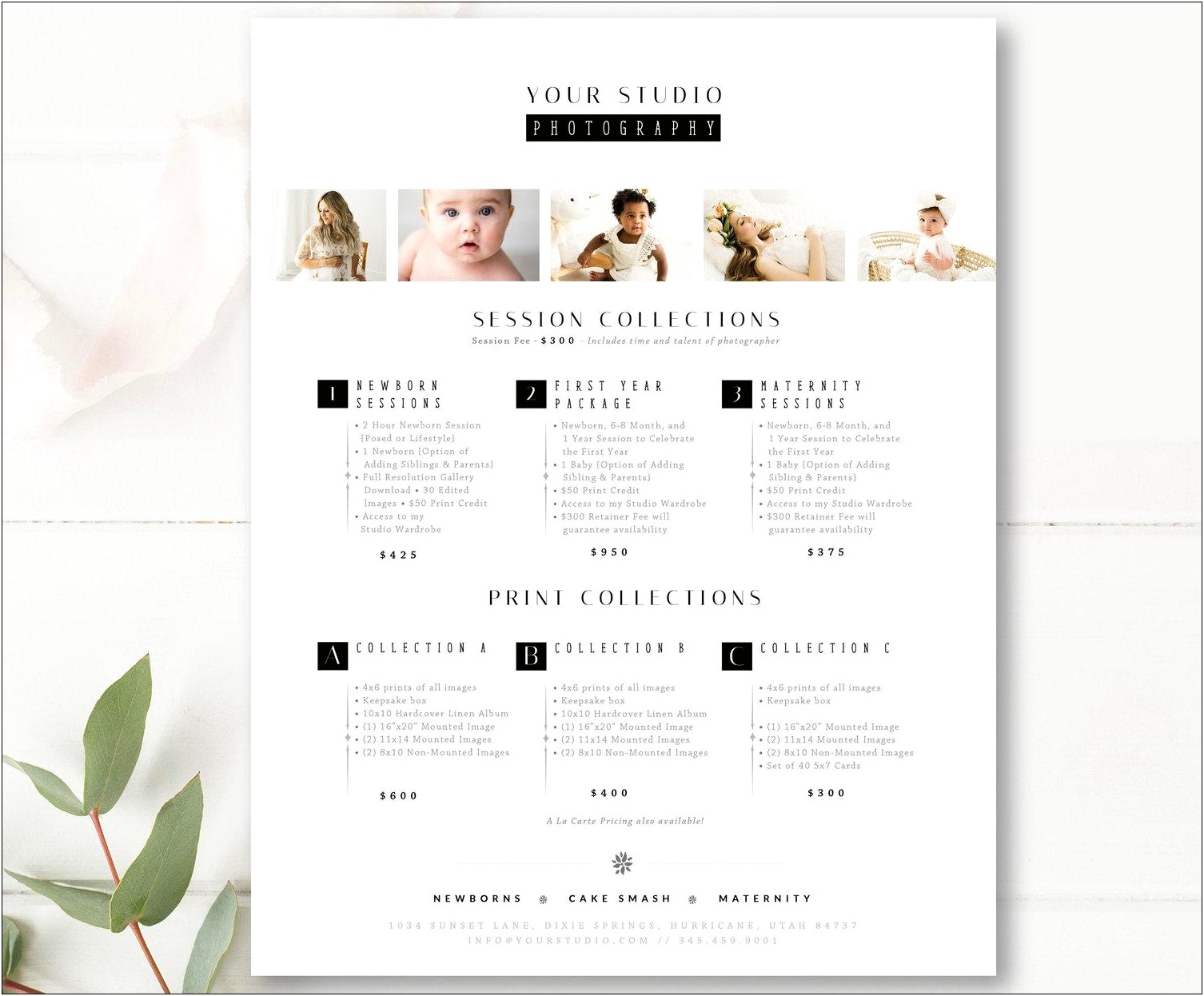Photography Price List Template Psd Free