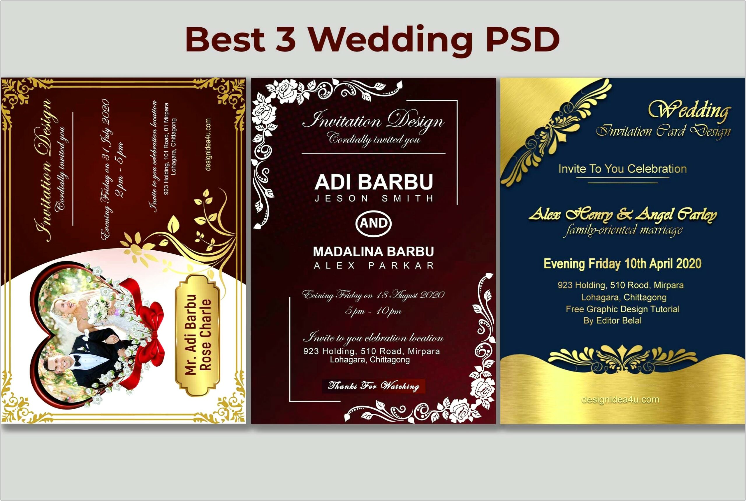 Photoshop Hindu Wedding Invitation Templates Psd Free Download