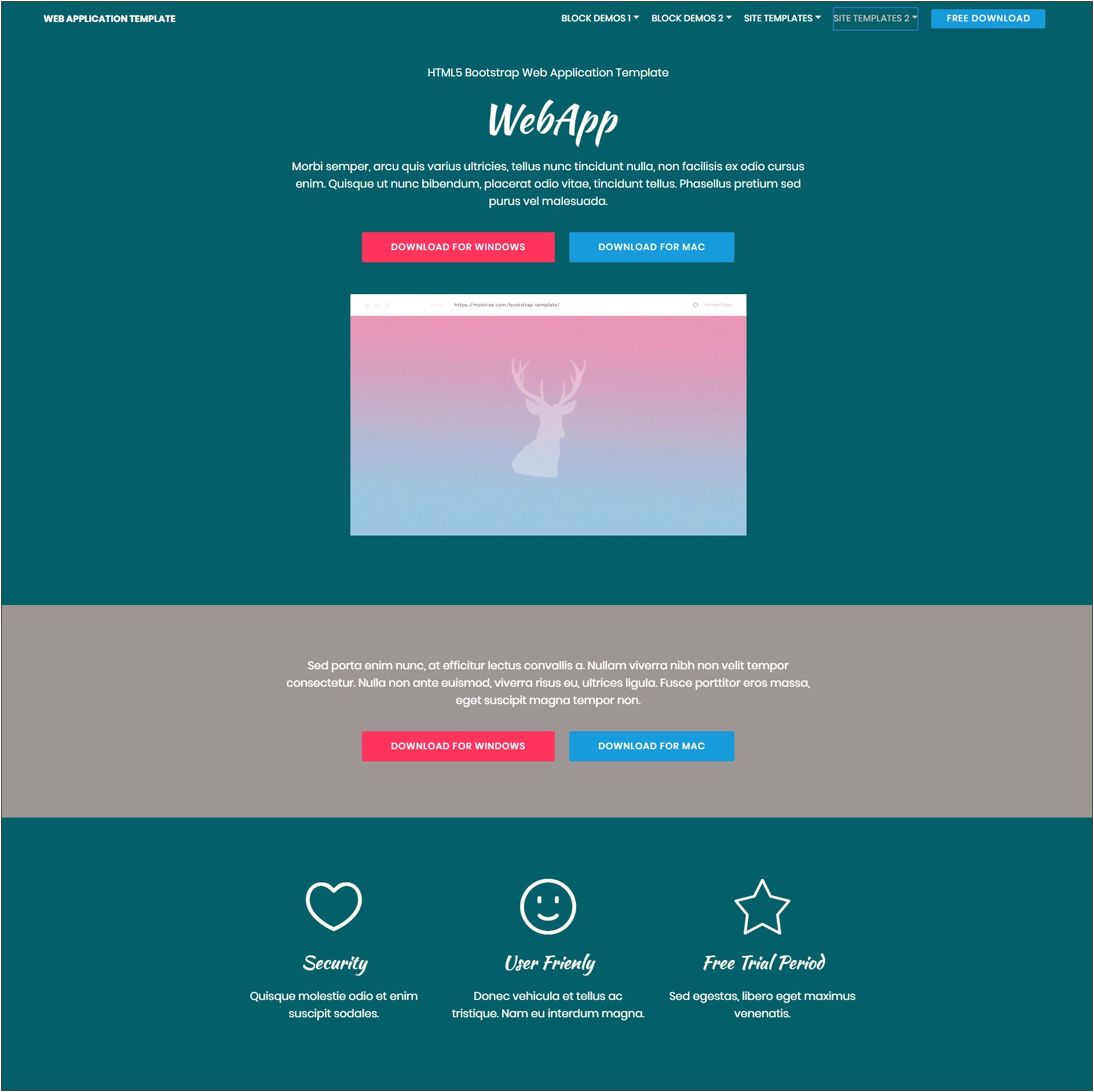 Php Web Application Templates Free Download