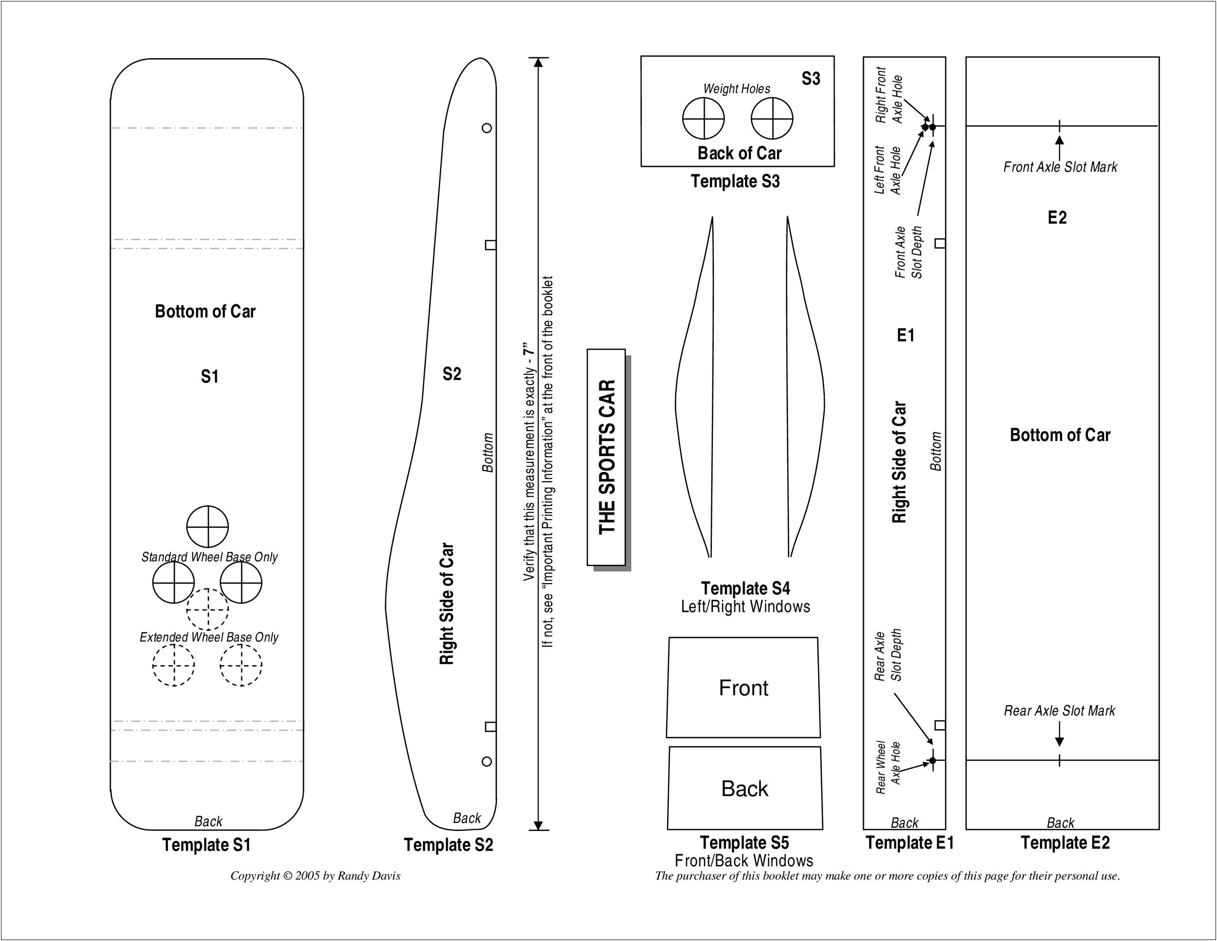 Pinewood Derby Car Designs Free Template