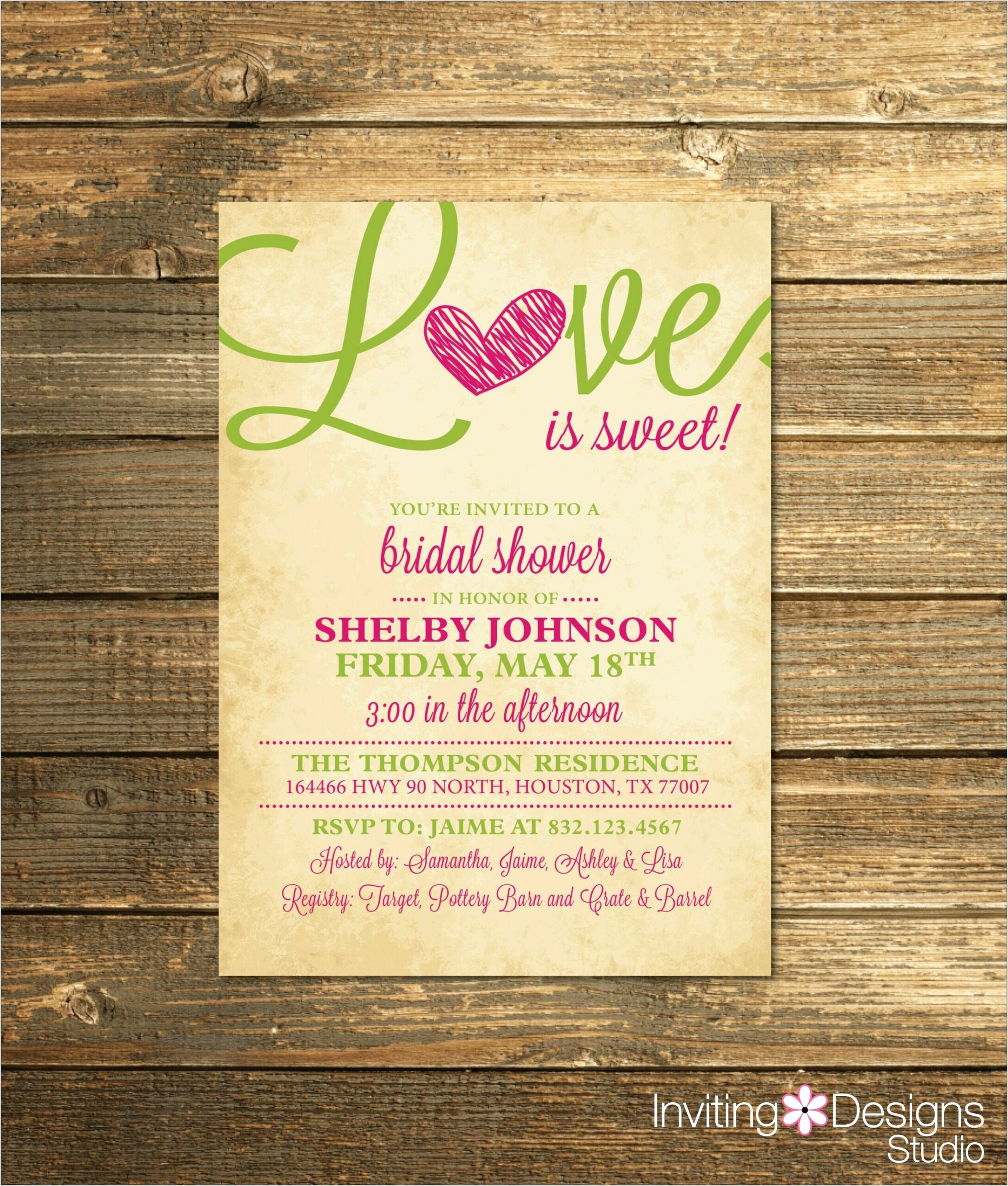 Pink And Lime Green Wedding Invitations