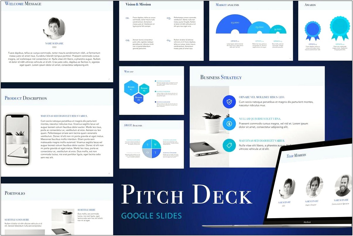 Pitch Deck Template Google Slides Free