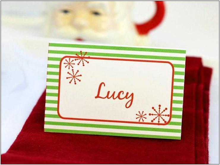 Place Setting Name Cards Free Template