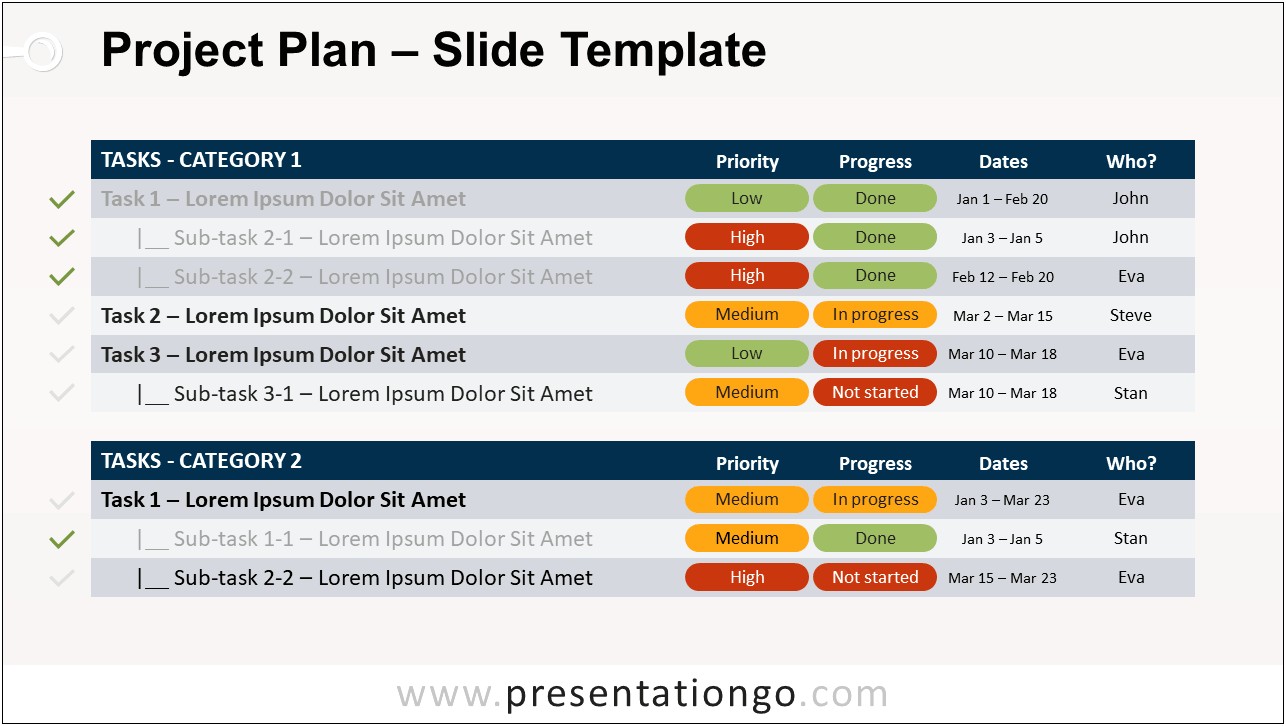 Planning Powerpoint Slides Free Template For Children
