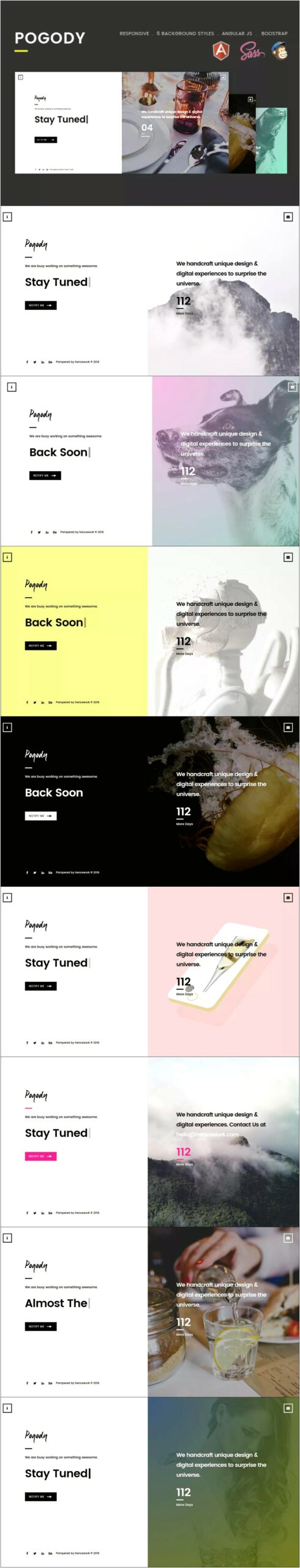 Pogody Responsive Html5 Coming Soon Template Free Download