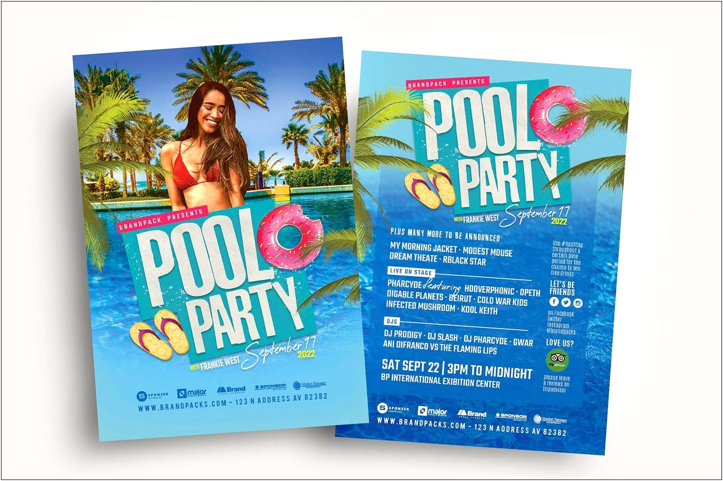 Pool Party Flyer Template Free Download