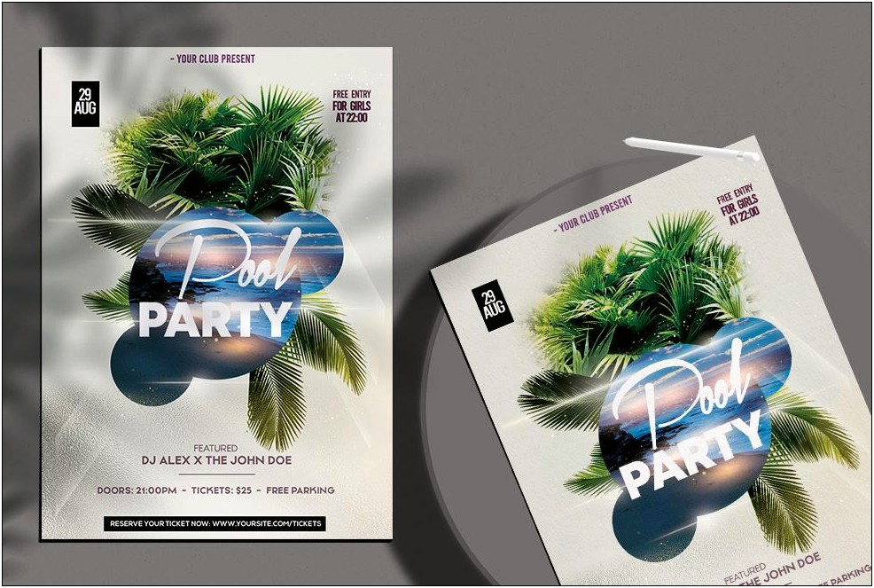 Pool Party Flyer Template Psd Free