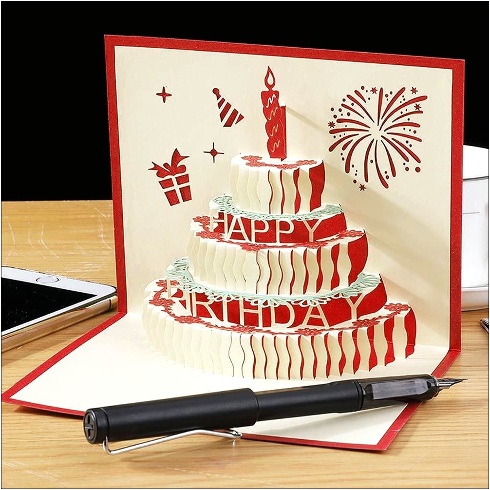 Pop Up Birthday Cake Card Templates Free Download