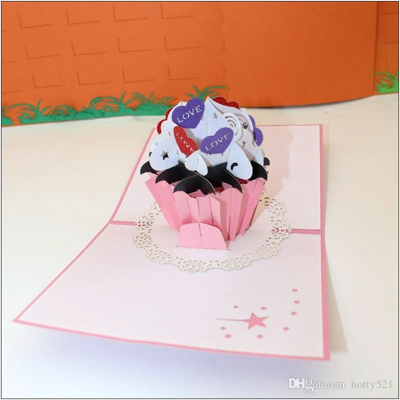 Pop Up Cake Card Template Free