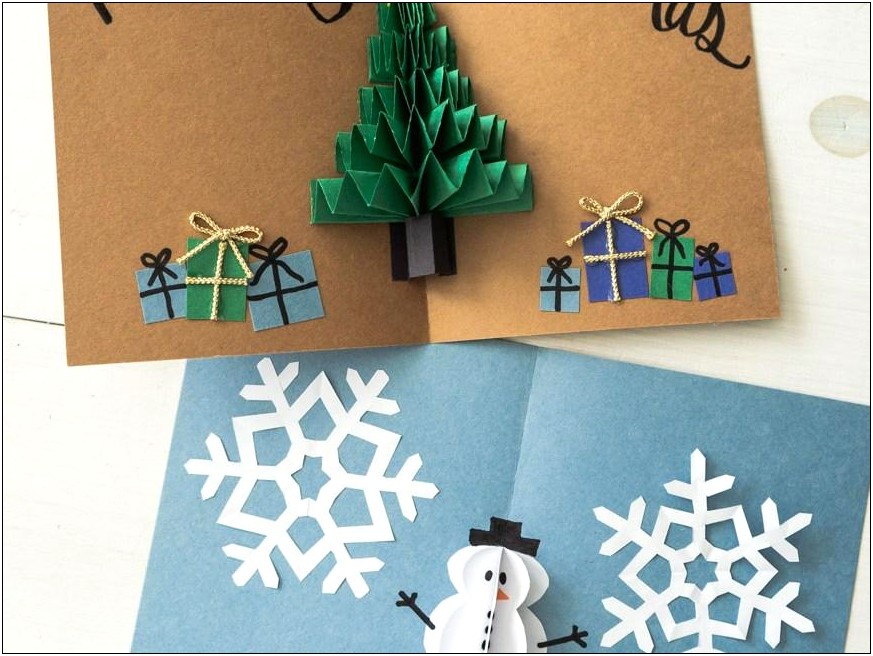 Pop Up Christmas Tree Cards Templates Free