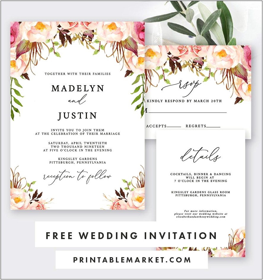 Postcard Size Wedding Program Templates Download Free