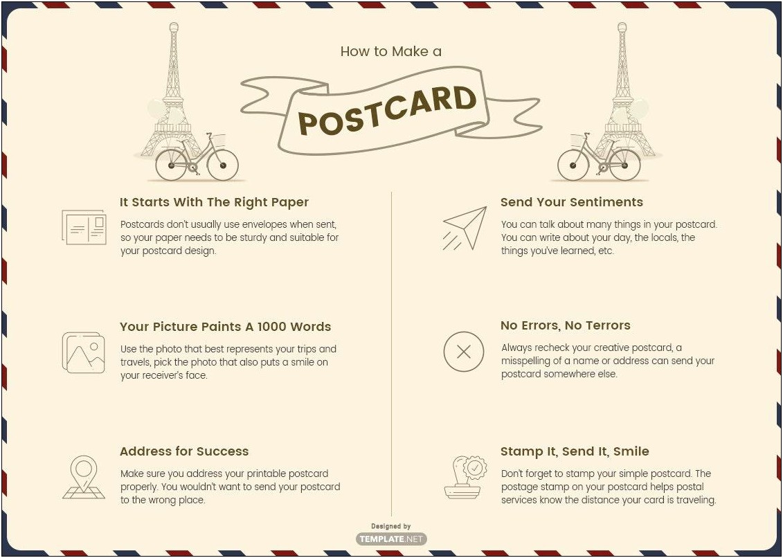 Postcard Template Free Printable Four Cards Per Sheet