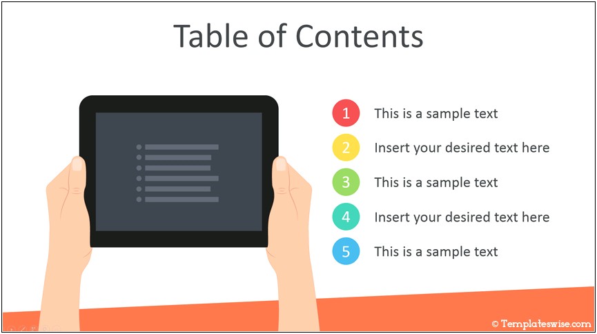 Powerpoint Table Of Contents Template Free
