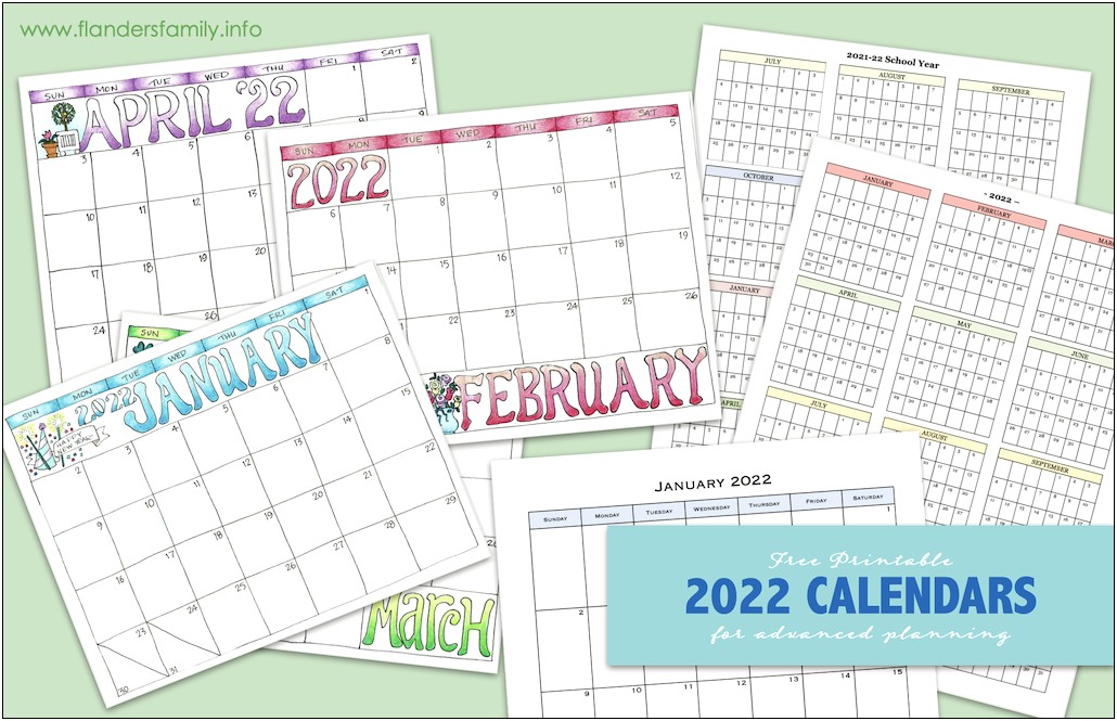 Pre School Calendar Download Free Word Template